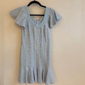 Opening Ceremony Sky Blue Knit Textured Mini Dress Sz Small